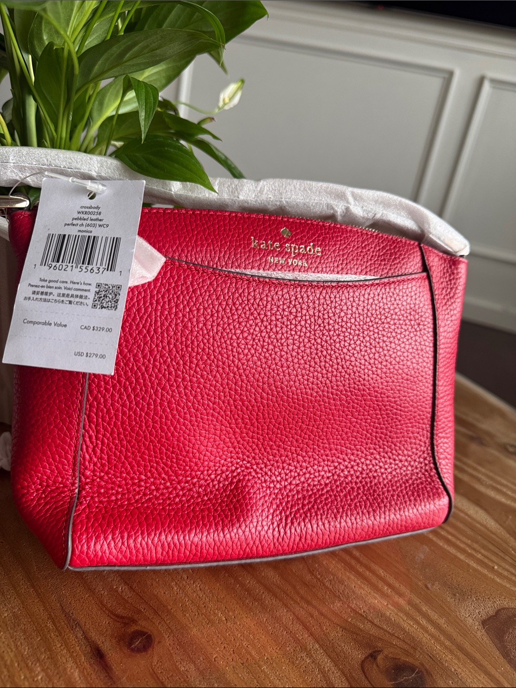 Kate Spade Pebbled Leather Crossbody In Hot Pink